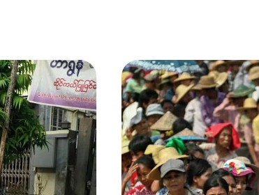 Community gathering and humanitarian assistance